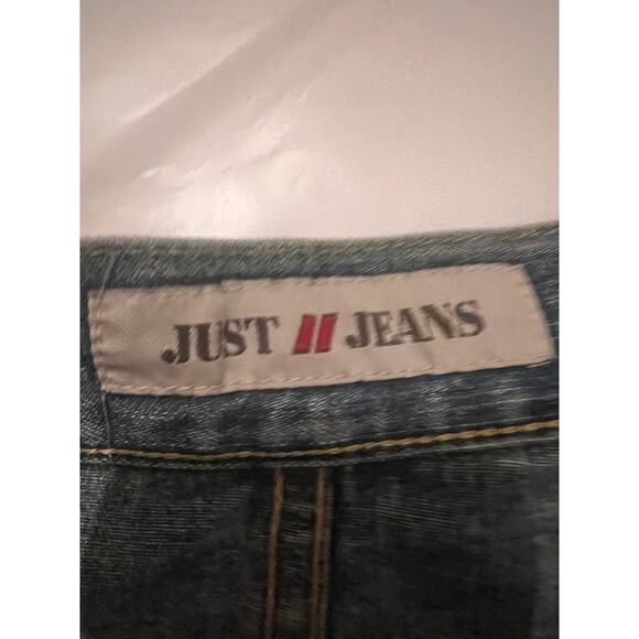 Y2K Just Jeans Light Wash 100% Cotton Denim Mini Skirt With Pockets Size 10 - Picture 3 of 5